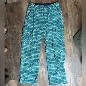 Aerie Cargo Plaid Pajama Pants, Size XS